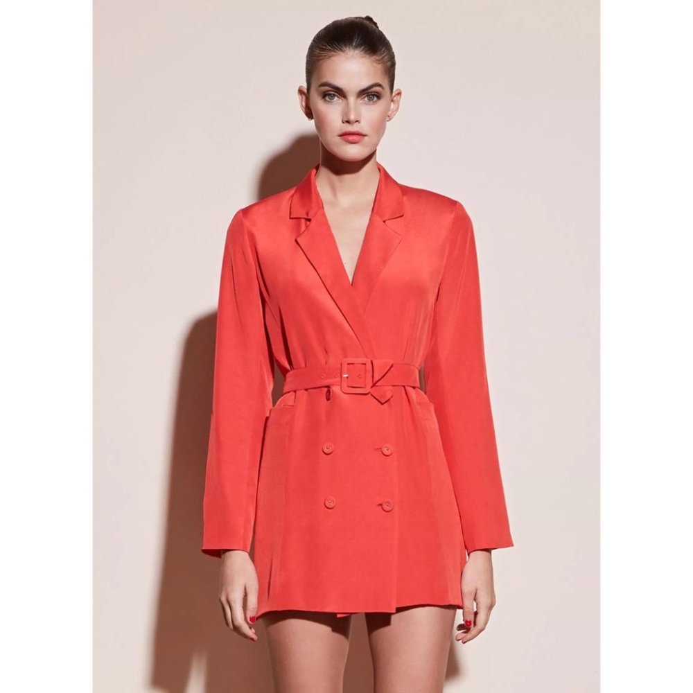 fleur du mal belted blazer dress